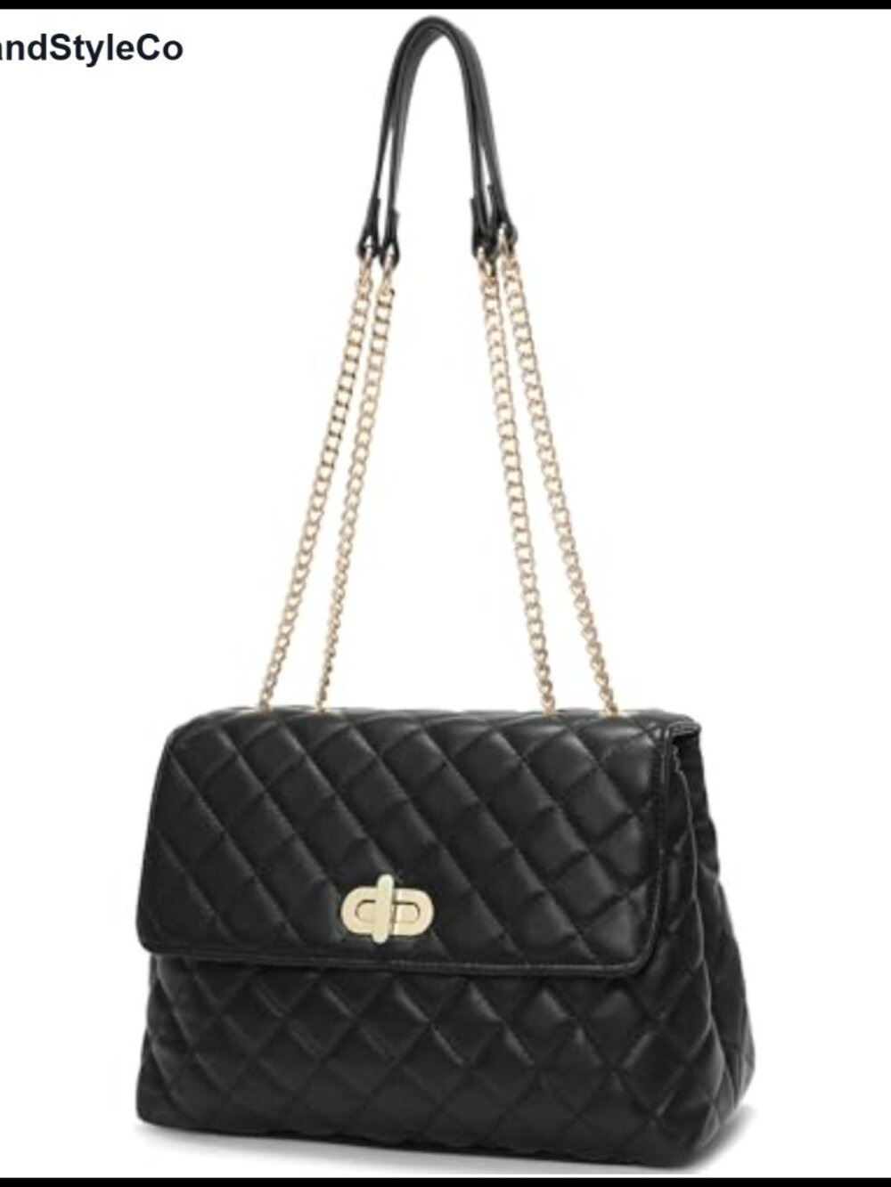 Quilted Soft Leather Shoulder Bag Medium Crossbody Purse Adjustable Strap Women